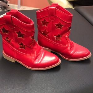 Gymboree toddler red boots size 10